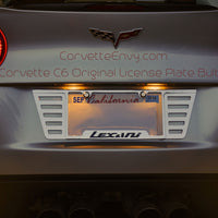 Original C6 License Plate Bulbs Installed