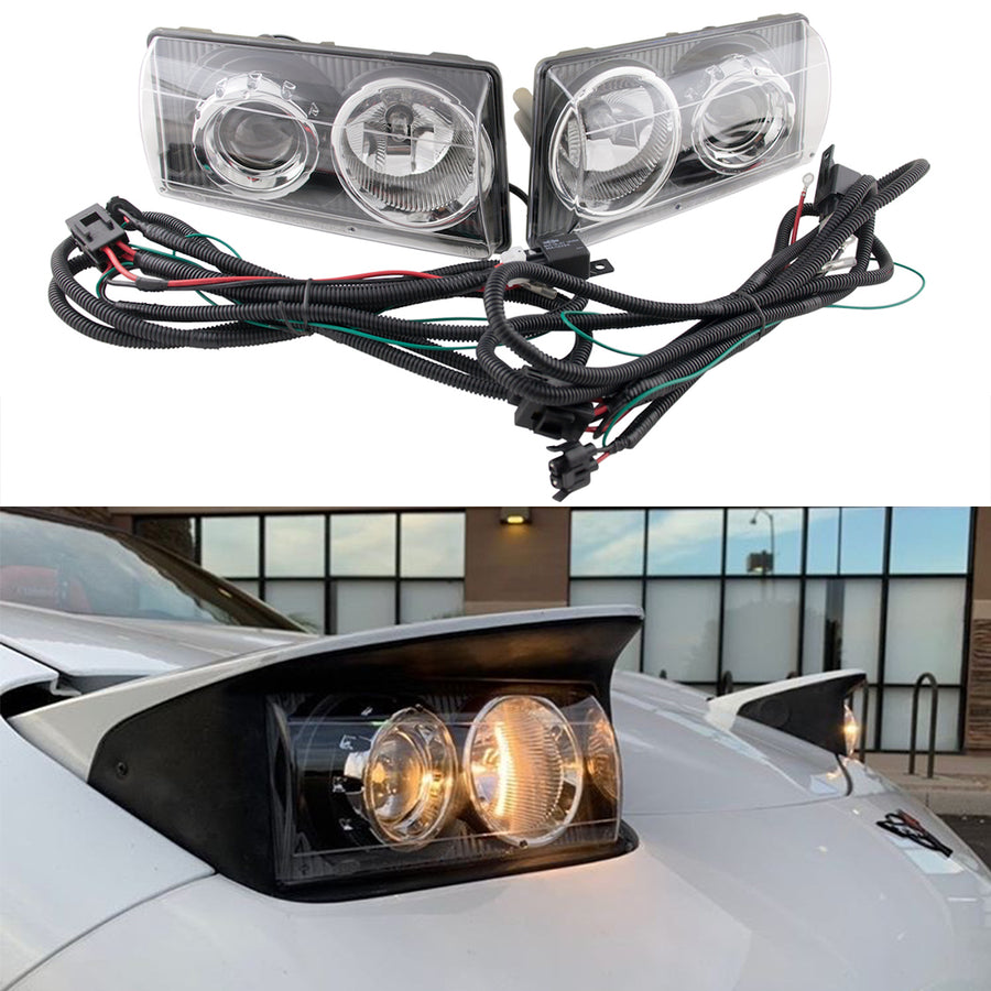 Corvette Envy C5 Lighting Bundle: C5 Modified LED Taillights & C5 ACA Projector Headlights
